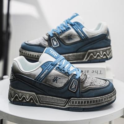 Fashion Classic Fashion Blue Men's Sports Sneakers Breathable Leather Shoes Trainers Men Platform Casual Sneakers Men Zapatillas Hombre