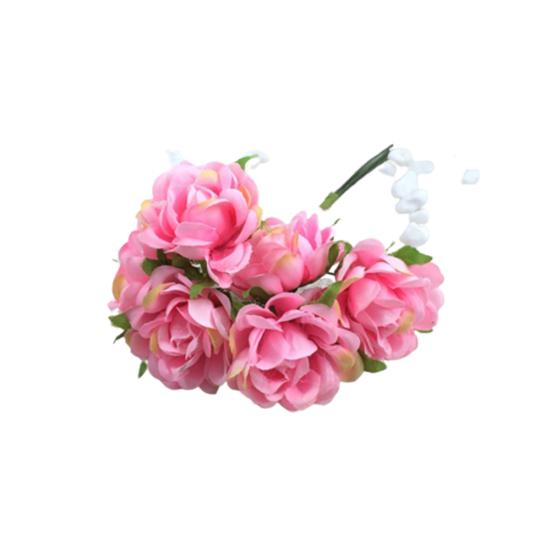 6st konstgjord siden falska blommor blommig bröllopsbukett fest heminredning