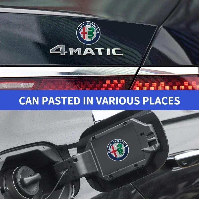 Car Stickers For Alfa Romeo Car Steering Wheel Badge Stickers Car Door Handle Label Decal For Alfa Romeo 159 Giulietta Giulia 14