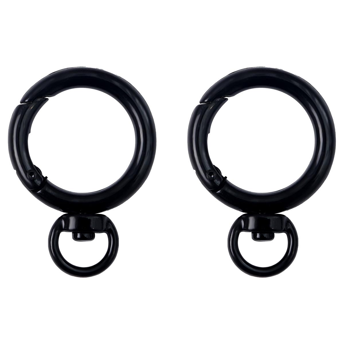 

1-5 шт. карамельного цвета круглый брелок «Любовь» пружинные застежки для сумки «сделай сам» крючок для собаки пряжка разъем аксессуары 27x39mm 2pcs чёрный