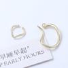 Trendy Geometric Women Metal French Irregular Ear Clip Fashion Jewelry Ear Cuff Clip Earrings