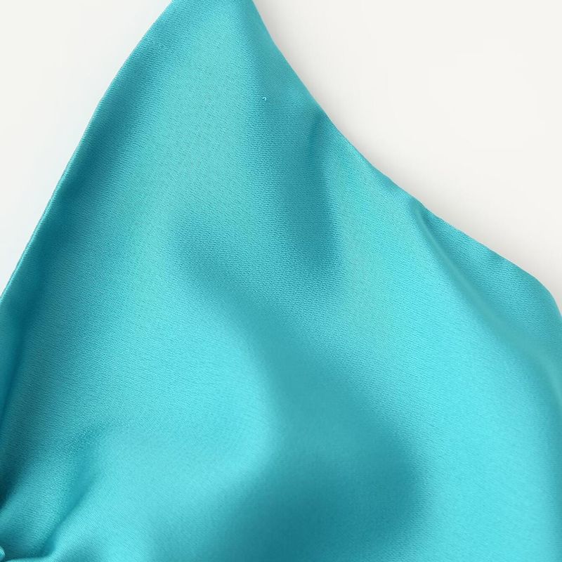 Kaslead New Arrival Women's Clothing Fashion Style Fashion Long Cut Out Decoration Satin Sling Dress