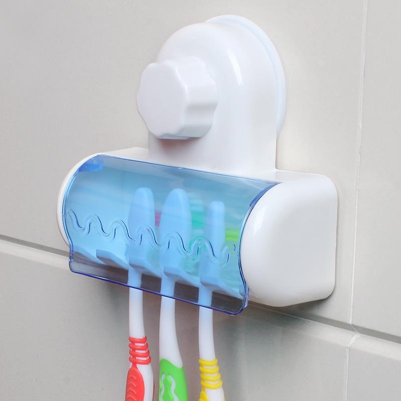Suction Cup Punch-Free Dustproof Wall-Mounted Toothbrush Holder