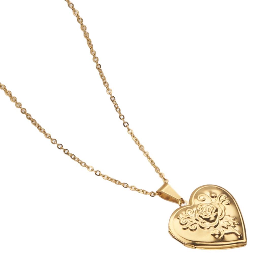 Openable Rose Photo Frame Photo Box Pendant Necklace