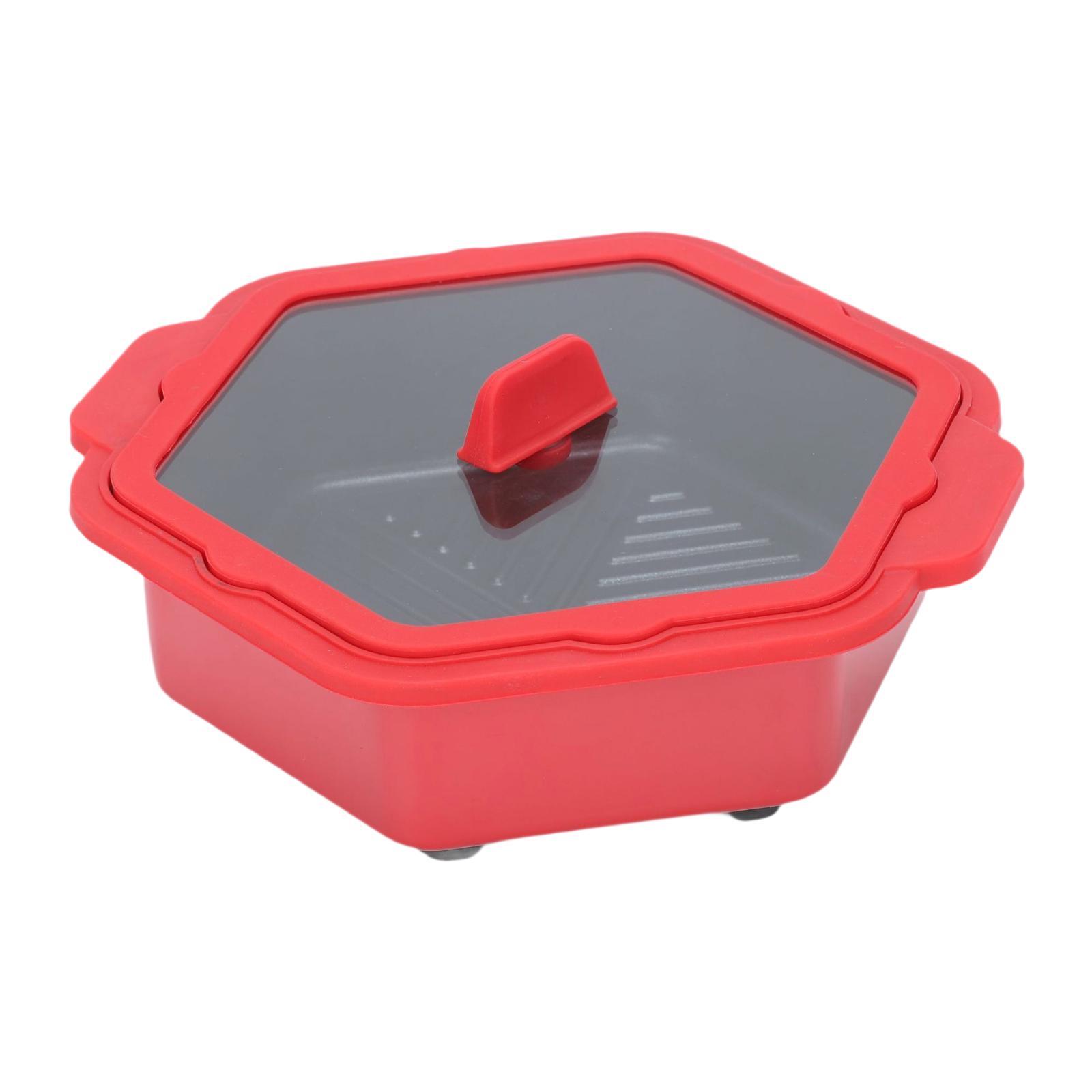 

Microwave Toaster, Sandwich Maker, Toaster, Essential Non-stick Grill for Caravans, Hexagonal Kitchen Utensils for Pizzas красный