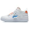 Li Ning CF New Sequence Mid Top Skateboard Shoes Women's White Orange Blue AGCR112-4