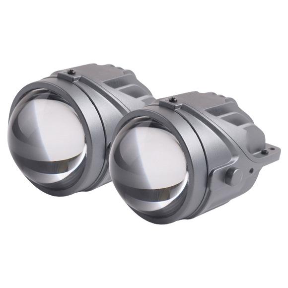 SANVI 3-inch LED Bi-Beam Car Headlights: White & Yellow DRL/Driving Light Dual Mode Upgrade