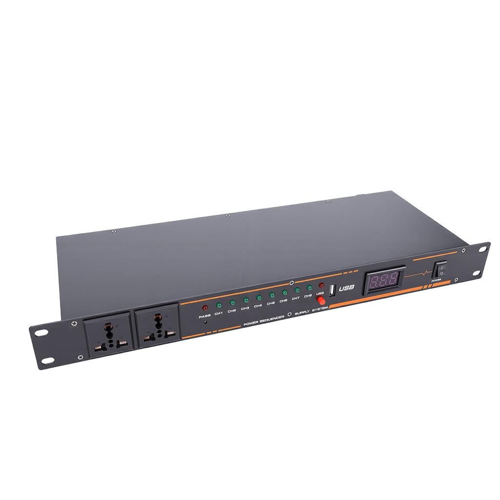 10 Outlet Power Sequencer Conditioner Professional Digital Display Power Sequencer Regulator for Sound Equipment