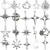 Cross and Star Hollow Alloy Jewelry Charms for Necklaces, Earrings, and Bracelets