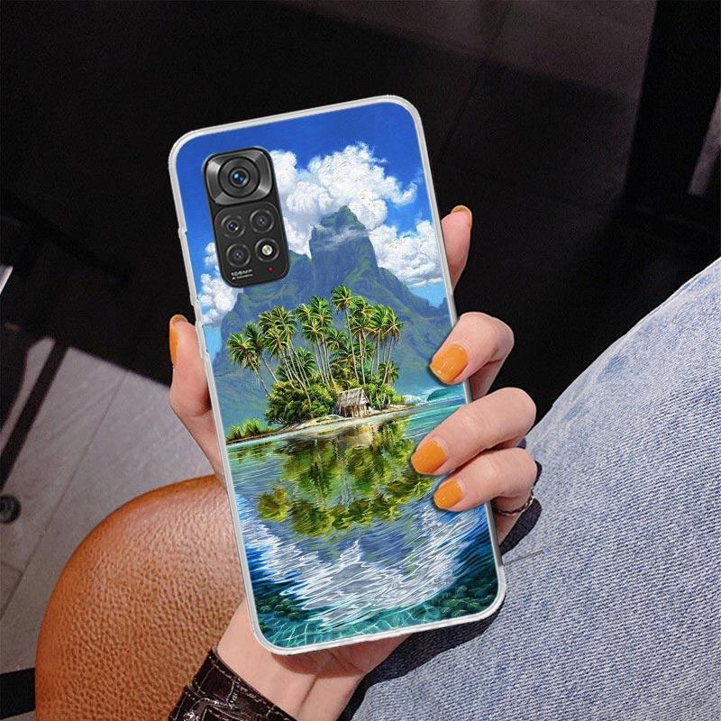 Sommer Strand Sonnenuntergang Meer Palme Handyhülle Für Xiaomi Redmi Note 15 14 13 12S 12 11 Pro Plus 14S 11S 11E 10 10S 11T 5G Persona
