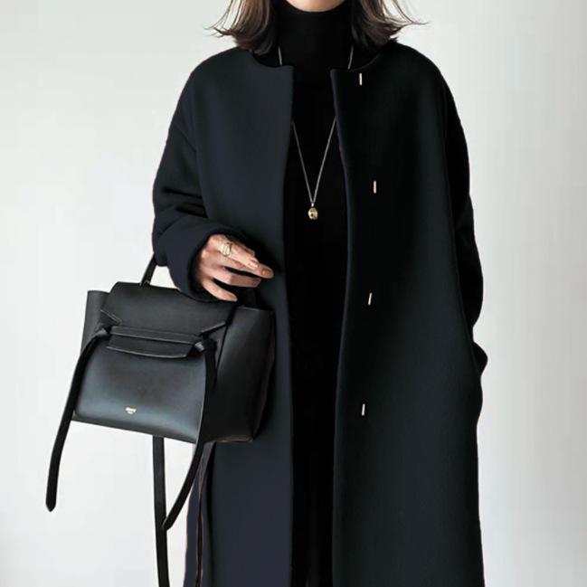 Women's 2024 Autumn/Winter Wool Coat - Japanese Style, Medium/Long Length, Available In 5 Colors