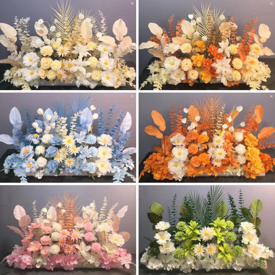 Großes Seidenblumen Hochzeitsgang & T-Bühnen Dekorationsset