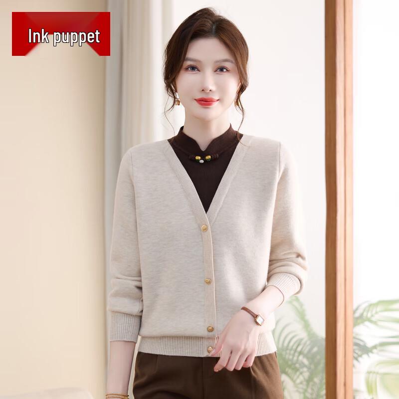 Women s Winter Faux Two-Piece Knit Fleece Sweater 2XL