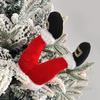 Weihnachtsmann Elfenbeine Puppe Weihnachtsbaumschmuck Heim Kamin Hängeornament Weihnachtsbaum Picks Neujahrsparty Zubehör Geschenk
