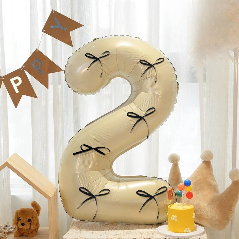 

Шары-банты 0-9 лет 32 дюйма Свадебные украшения Винтажные шары с цифрами День рождения 2