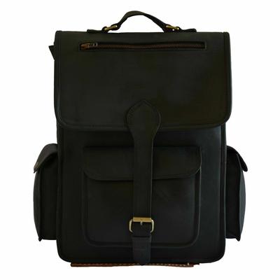 Men Travel Rucksack School Vintage Shoulder Bag 16" Leather Backpack Laptop