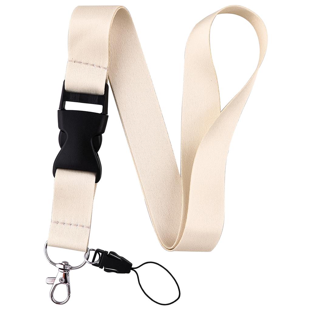 Pure Color Credential Holder Lanyard For Keys Neck Strap Id Card Badge Holder Key Chain Key Rings Accessories Christmas Holiday Gifts