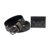 New COACH Boxed Coated Canvas With Refined Cow Leather Belt Card Holder Men's Bronze/Charcoal/Black C8278-QBMI5