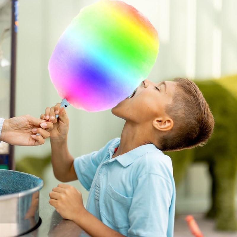 10 Pcs LED cotton candy cones,Glowing cotton candy sticks,  Cotton candy holder reusable and waterproof, suitable for Christmas party  colorful
