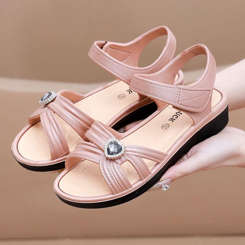 

Летний новый наряд с юбкой, нескользящие сандалии на толстой подошве для пляжа для женщин 40 розового золота