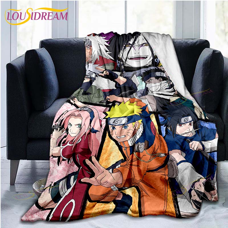 Anime Naruto Sasuke 3D Print Blanket Sofa Bed Blanket Super Soft Warm Blanket Cover Flannel Throw Blanket