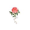 Luxury Pink Peony Pearl Brooch - Festive Retro Flower Accessory