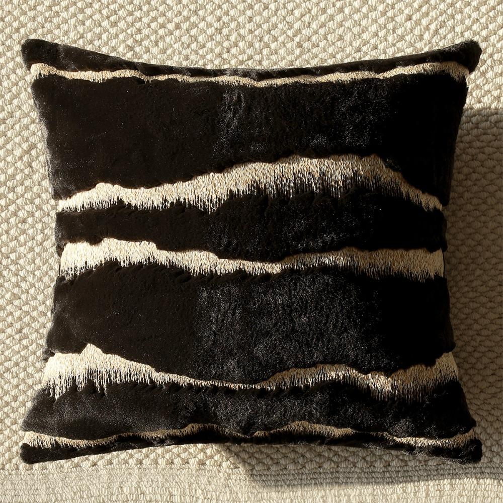 Französische Retro-Kissenhülle Weiche Luxus-Stempelkissenhülle Hautfreundlich Verdickte Lendenkissenhülle Wohnzimmer