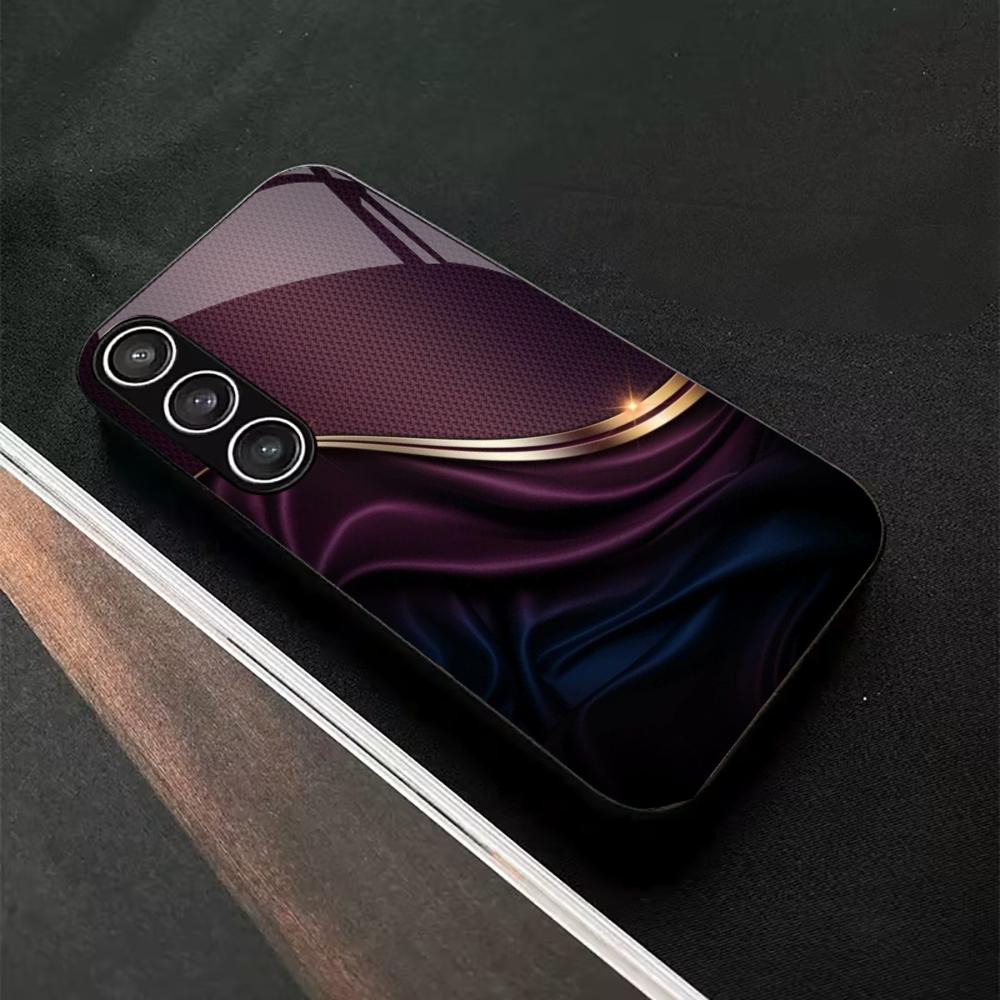 Purple Texture Protective Exquisite High-end PhoneCase Glass PhoneCase for Samsung Galaxy S26 S25 S24 S23 S22 S21 FE,Ultra,Plus