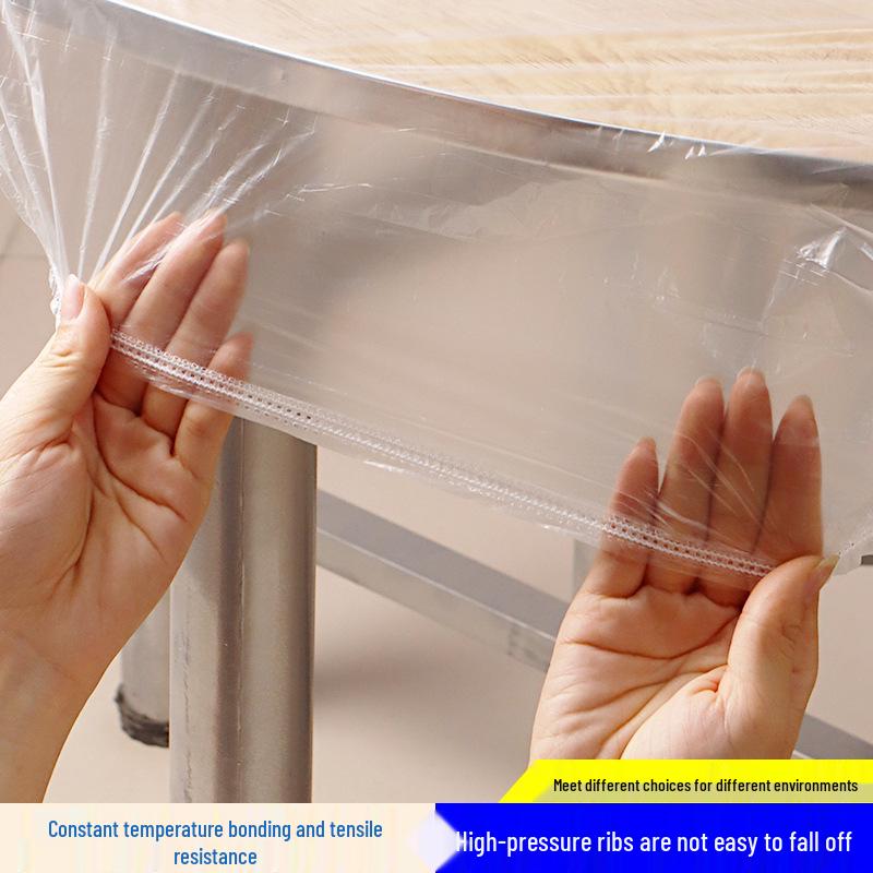 Thickened Disposable Drawstring Plastic Tablecloth for Weddings or Outdoor Events 10 pieces/package