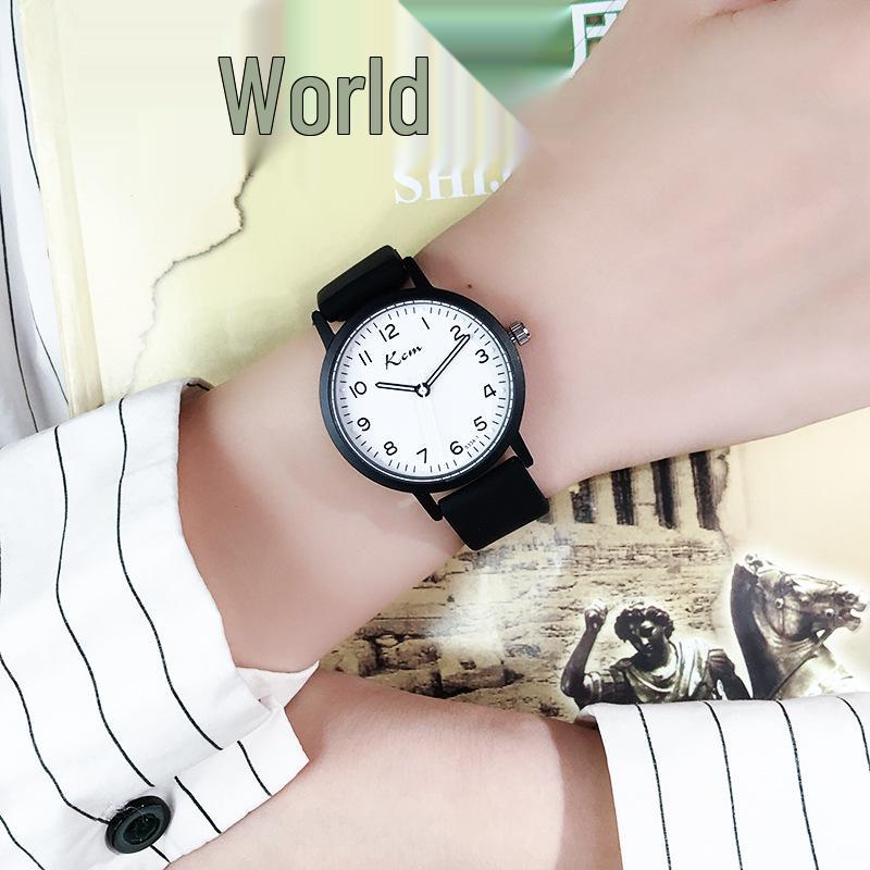 Women's Exam Watch: Silicone Strap, Luminous, Silent, Waterproof Quartz. Ideal for Junior High/High School Students.