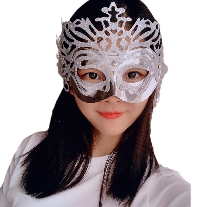 Women's Venetian Mask for Cosplay, Events, Parties, and Halloween (Gold)