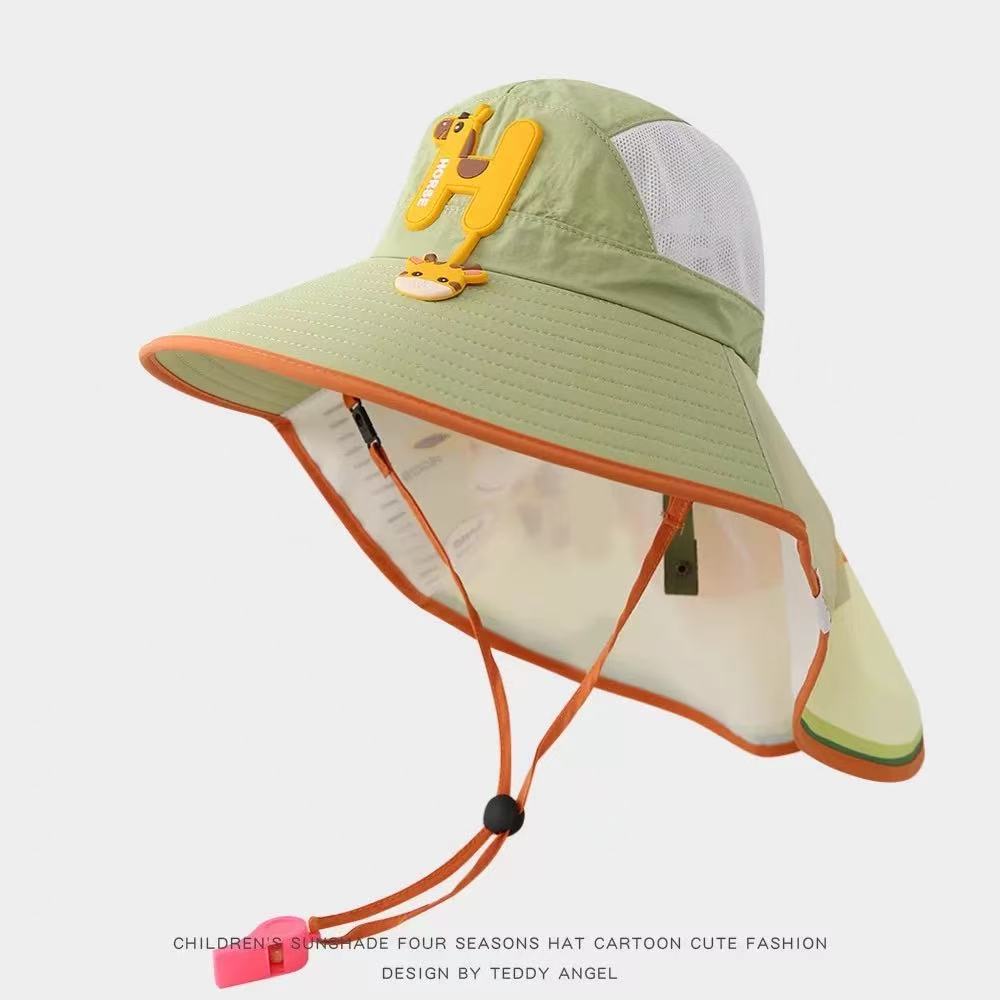 

Big Hat Brim Children s Sun Protection Hat Summer Baby Hat Sun Hat Boy Girl Fisherman Hat Sun Hat Shawl Hat 48-54cm