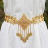 Blingbling Waist Belt Stylish Carved Floral Waist Chain Belt Elaborate Chain Belly Chain for Wedding Waist Chain
