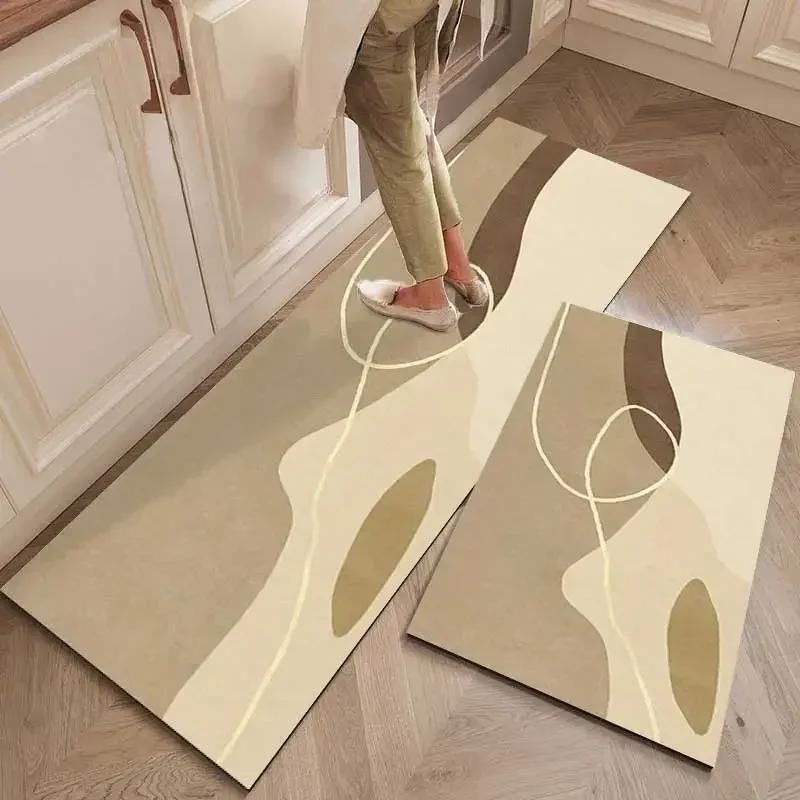 Waterproof PVC Floor Mat Non Slip Carpet Luxury Living Room Rug Big Size Entrance Doormat for Home Kitchen Decor