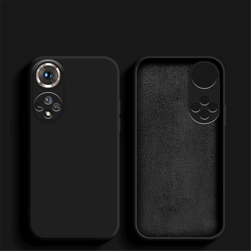

М який квадратний рідкий силіконовий чохол для чохла для Huawei Honor 80 70 60 50 Pro SE Huawei Honor 50 чорний