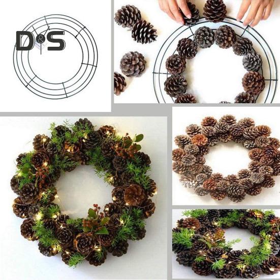 20 cm/25 cm Metall-Kranzrahmen, Drahtring, Blumengirlandenhalter, DIY-Kranzherstellung, Zubehör für Festivals, Hochzeiten