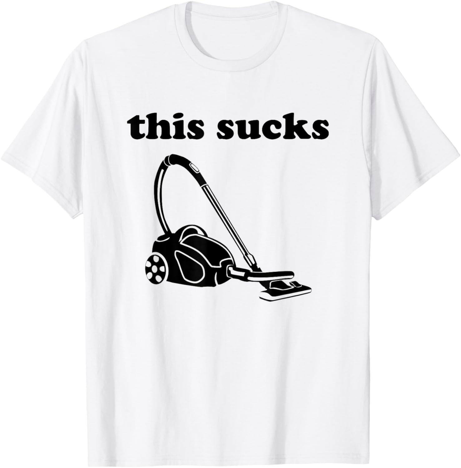 This Sucks - Funny Hoover Vacuum Cleaner Sarcastic Pun T-Shirt S разноцветный
