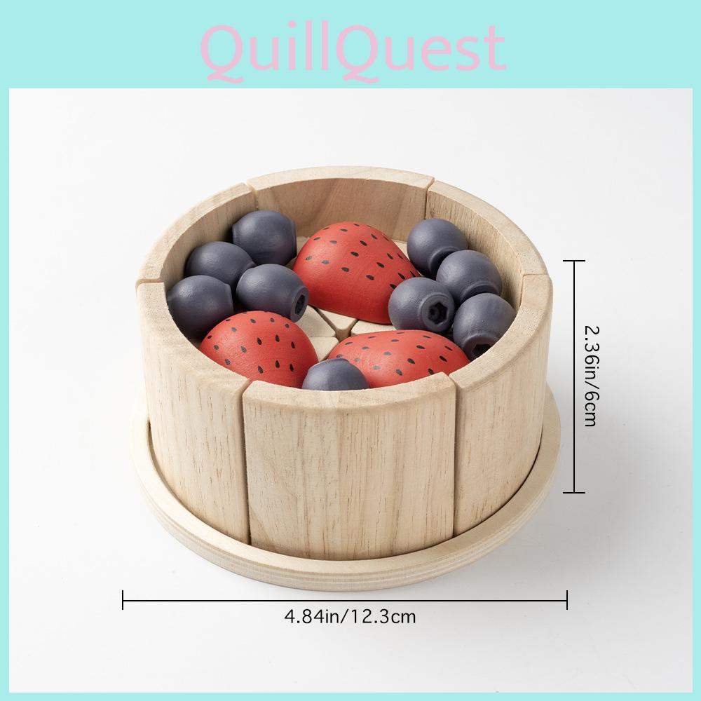 Play Children Kitchen Toy Wooden Mini Cake Set Creative Hand Coordination Eye