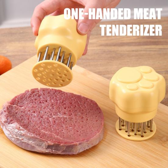Stainless Steel Meat Tenderizer Tool Cat Paw Heavy Duty Ultra Sharp Needle BBQ Chicken Steak Beef Pork Tenderizer Kitchen Marinating Prep Tool