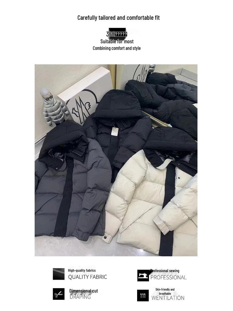 Mengjia Czarny Wojownik Pikowana Kurtka z Kapturem Unisex