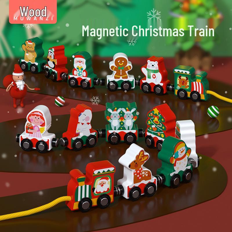 

Magnetic Number Christmas Train Educational Building Blocks for Kids