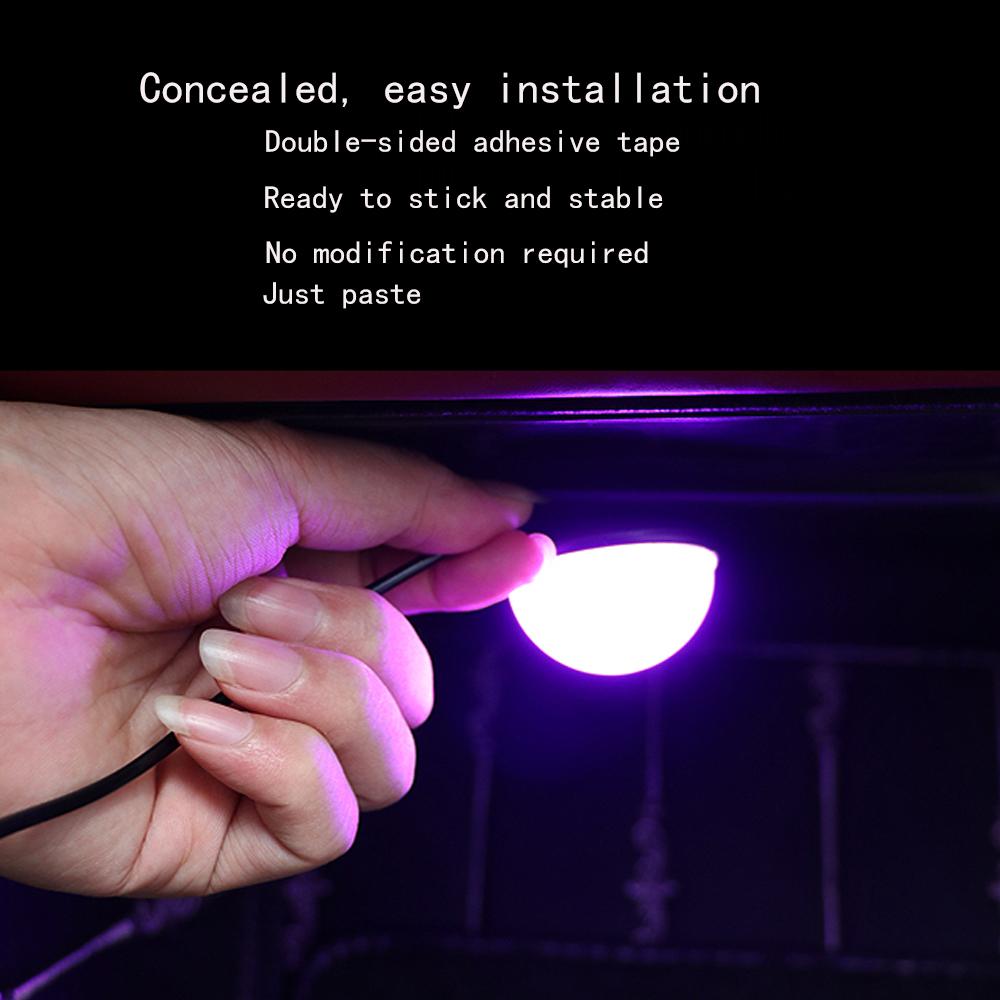 Car Door Bowl Decoration Light Auto Interior Car Atmosphere Light  LED Refitted Lighting USB Decorative Lights RGB Light