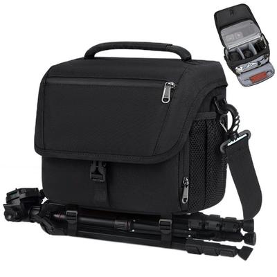 With Tripod Holder Camera Bag Waterproof Large Capacity Camera Sling Bag Portable Wear Resistant for Canon/Nikon/Sony/Fuji