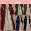 Vintage Gotisches Renaissance-Kleid mit langen Ärmeln für Damen Cosplay-Kostüm