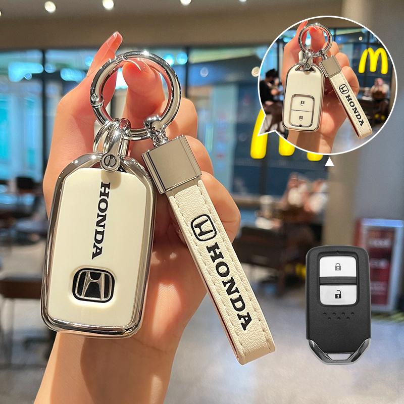 CGPCF1 TPU Car Smart Remote Key Case Cover Protector Shell For Honda Civic CR-V HR-V VEZEL JAZZ Accord Jade Crider Odyssey 2015-2018