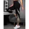 High-Waist Leopard Print Yoga Pants: European & American Style, Hip-Lifting, Breathable Running Leggings for Women