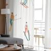 Ski Line Sport Tulle Curtains Living Room Kitchen Chiffon Curtain Bedroom Balcony Sheer Curtain Fashion Home Decor