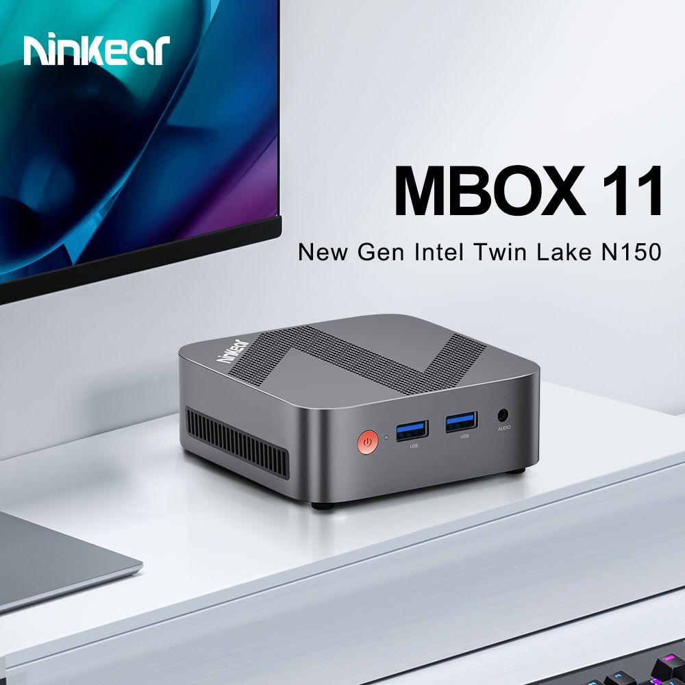 Ninkear MBOX 11 Mini PC, Intel Twin Lake N150 4 Cores Max 3.6GHz, 16GB RAM 512GB SSD, HDMI2.0 + DP1.4 (4K@60Hz) Dual Screen Display