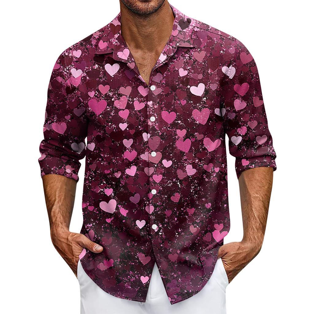 Men's Casual Button-Down Long-Sleeve Shirt