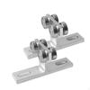 2 Pieces TConfiguration Trolley Assembly Flat Mounting Plate Slotted